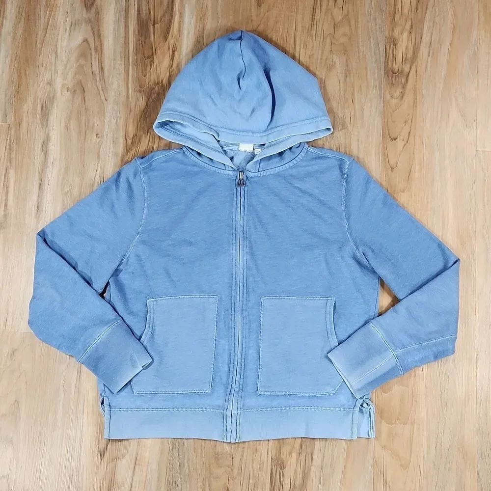 🐞Vintage Gap Blue Zippered Lightweight Hoodie Sweatshirt Large